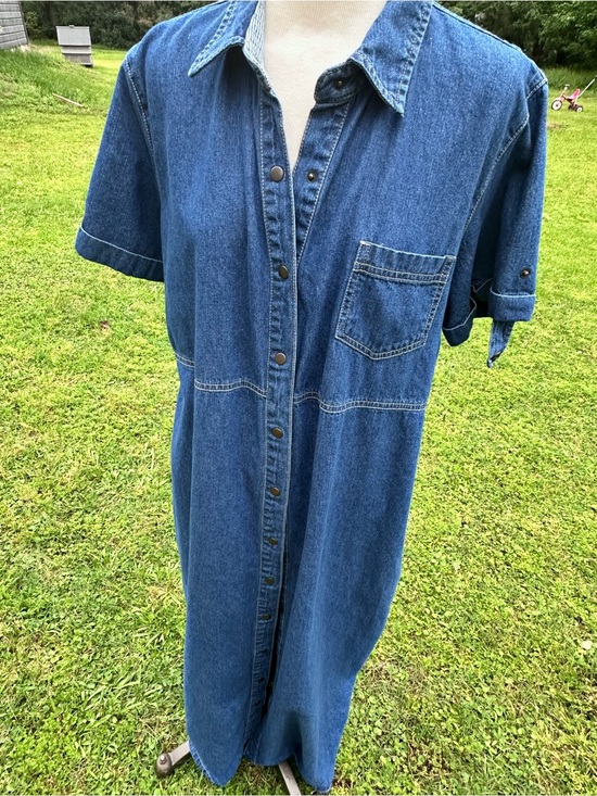 Bobbie Brooks Dresses & Skirts - Vintage Bobbie Brooks Long Denim Shirt Dress | Button Front Western Dress